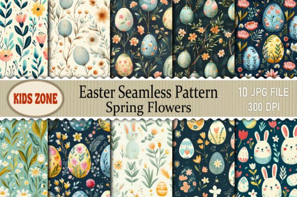 Download Easter Seamless Pattern Spring Flowers - Premium Resources