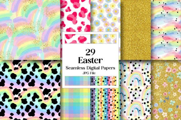 Download Easter Seamless Pattern Digital Paper - Easter seamless pattern Collection